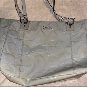 Coach grey Patent and leather